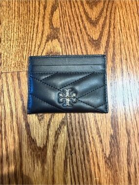 Tory Burch Kira Chevron Metallic Pave Card Holder